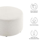 EEI-6647 Callum Large 29" Round Woven Heathered Fabric Upholstered Ottoman by Modway