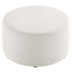 EEI-6647 Callum Large 29" Round Woven Heathered Fabric Upholstered Ottoman by Modway