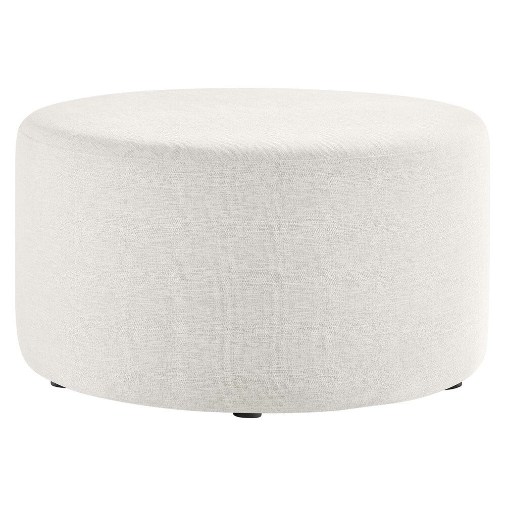 EEI-6647 Callum Large 29" Round Woven Heathered Fabric Upholstered Ottoman by Modway