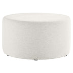 EEI-6647 Callum Large 29" Round Woven Heathered Fabric Upholstered Ottoman by Modway