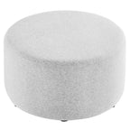 EEI-6647 Callum Large 29" Round Woven Heathered Fabric Upholstered Ottoman by Modway