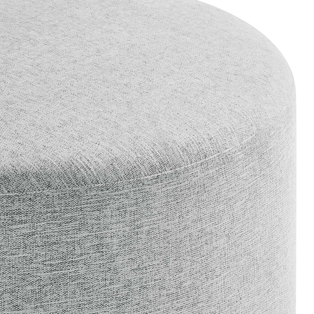 EEI-6647 Callum Large 29" Round Woven Heathered Fabric Upholstered Ottoman by Modway