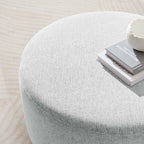 EEI-6647 Callum Large 29" Round Woven Heathered Fabric Upholstered Ottoman by Modway