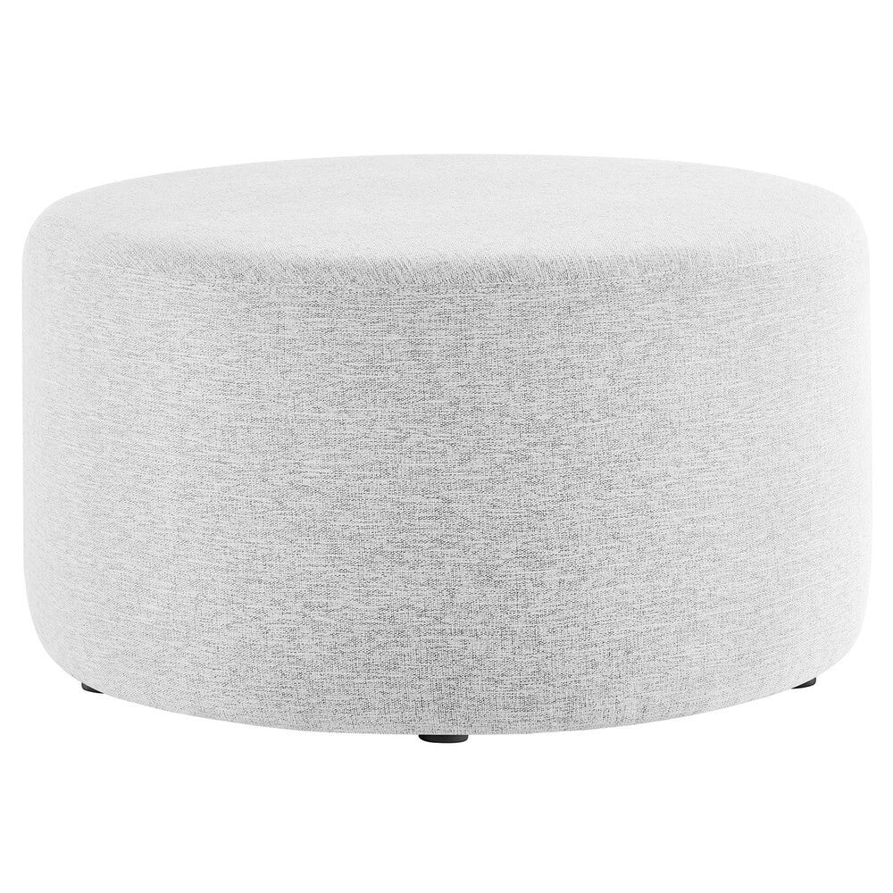 EEI-6647 Callum Large 29" Round Woven Heathered Fabric Upholstered Ottoman by Modway