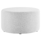 EEI-6647 Callum Large 29" Round Woven Heathered Fabric Upholstered Ottoman by Modway