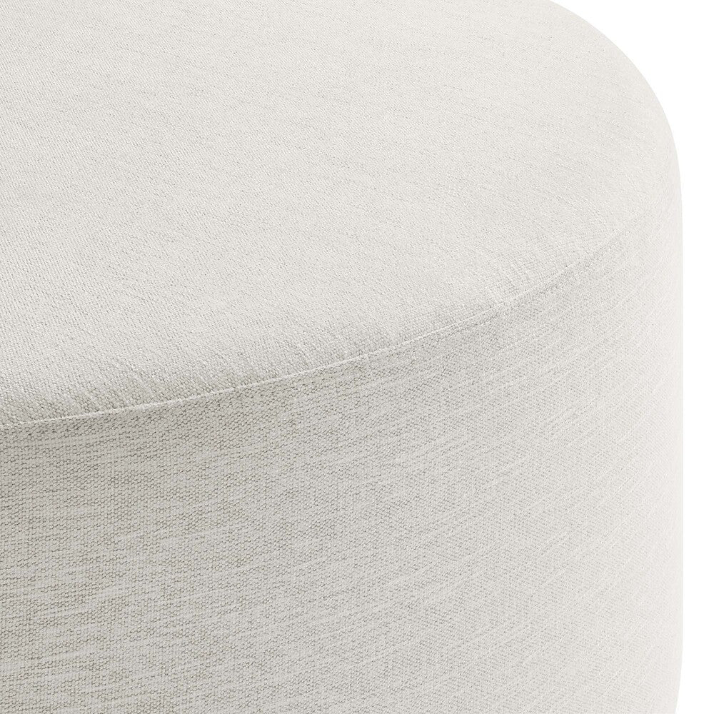 EEI-6649 Callum Large 38" Round Woven Heathered Fabric Upholstered Ottoman by Modway