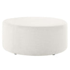 EEI-6649 Callum Large 38" Round Woven Heathered Fabric Upholstered Ottoman by Modway