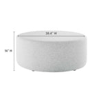 EEI-6649 Callum Large 38" Round Woven Heathered Fabric Upholstered Ottoman by Modway