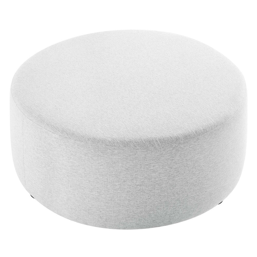 EEI-6649 Callum Large 38" Round Woven Heathered Fabric Upholstered Ottoman by Modway