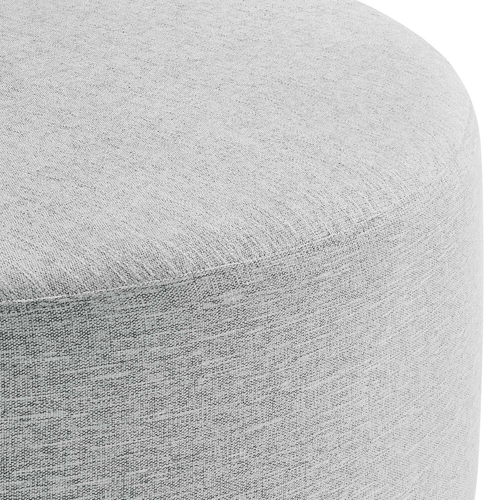 EEI-6649 Callum Large 38" Round Woven Heathered Fabric Upholstered Ottoman by Modway
