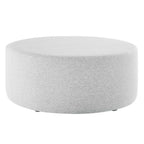 EEI-6649 Callum Large 38" Round Woven Heathered Fabric Upholstered Ottoman by Modway