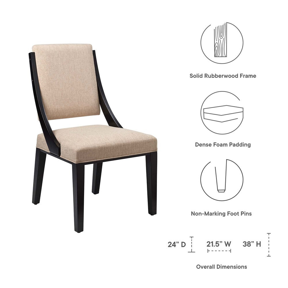 Modway Cambridge Upholstered Fabric Dining Chairs Set of 2 by Modway-EEI-4553