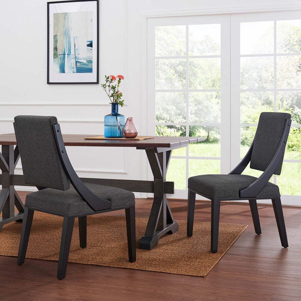 Modway Cambridge Upholstered Fabric Dining Chairs Set of 2 by Modway-EEI-4553
