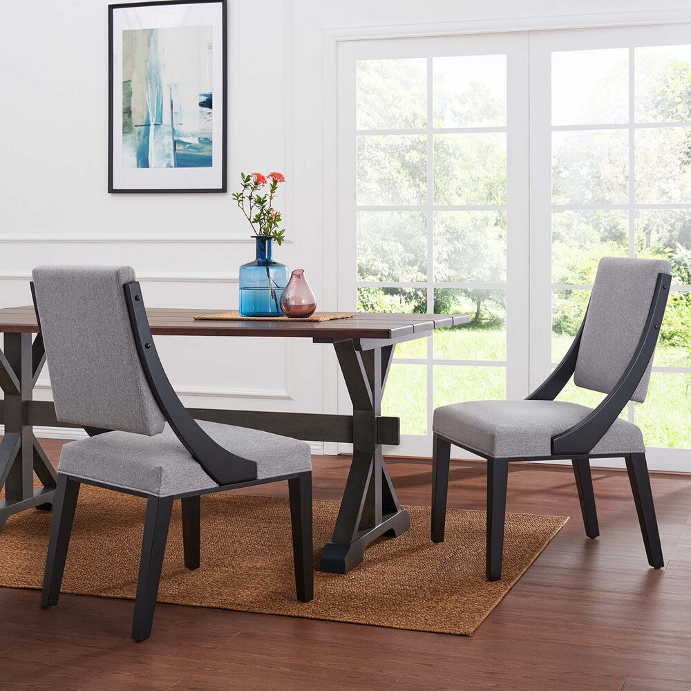 Modway Cambridge Upholstered Fabric Dining Chairs Set of 2 by Modway-EEI-4553