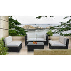 EEI-694-EXP-WHI-SET Camfora 5 Piece Outdoor Patio Sectional Set by Modway