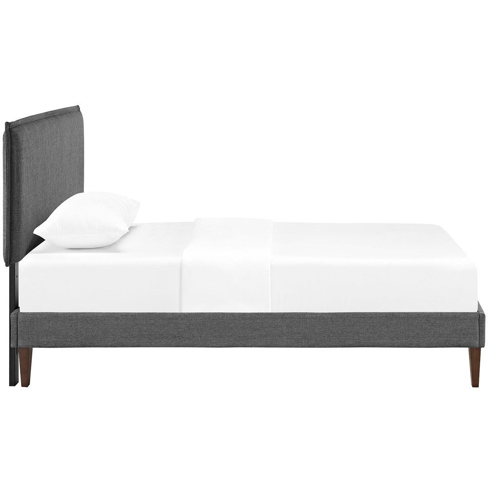 Modway Camille Fabric Twin Platform Bed with Squared Tapered Legs by Modway-MOD-5598-GRY