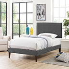 Modway Camille Fabric Twin Platform Bed with Squared Tapered Legs by Modway-MOD-5598-GRY
