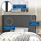 Modway Camille Upholstered Fabric Twin Headboard by Modway-MOD-5405-GRY