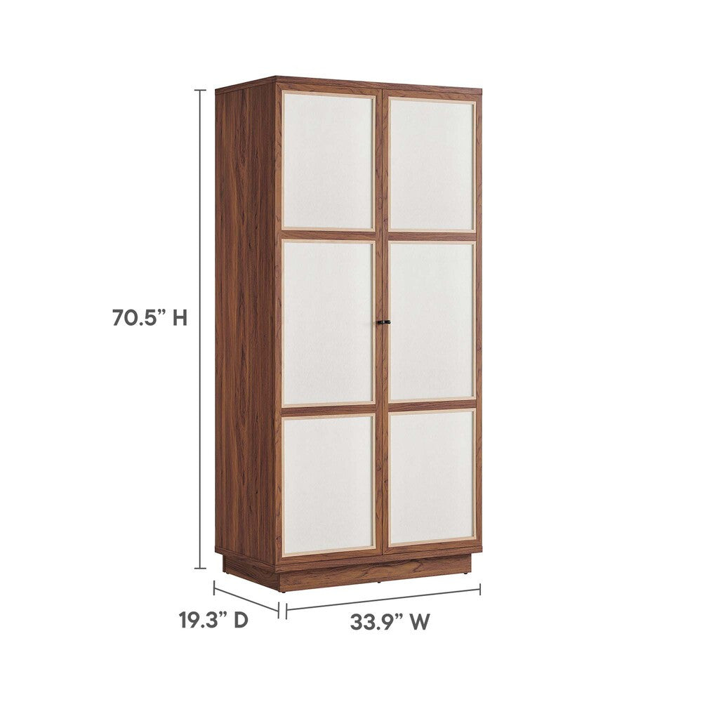 MOD-7156-WAL Capri 70" Tall Wood Grain Storage Cabinet by Modway