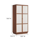 MOD-7156-WAL Capri 70" Tall Wood Grain Storage Cabinet by Modway