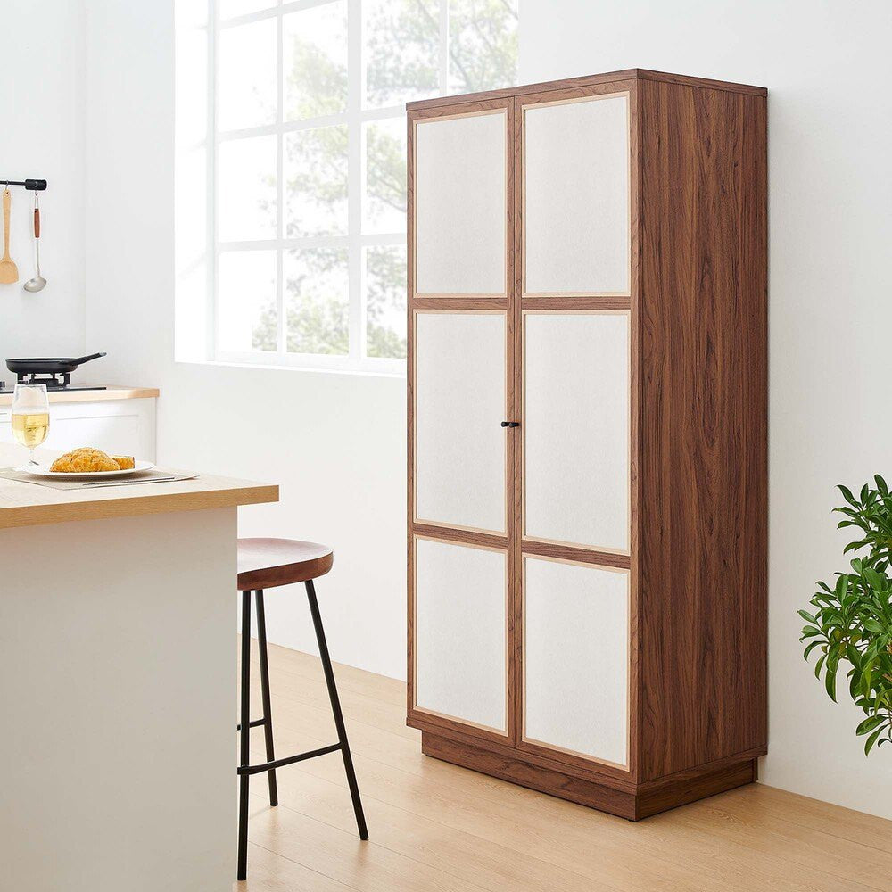 MOD-7156-WAL Capri 70" Tall Wood Grain Storage Cabinet by Modway