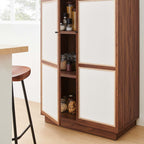 MOD-7156-WAL Capri 70" Tall Wood Grain Storage Cabinet by Modway