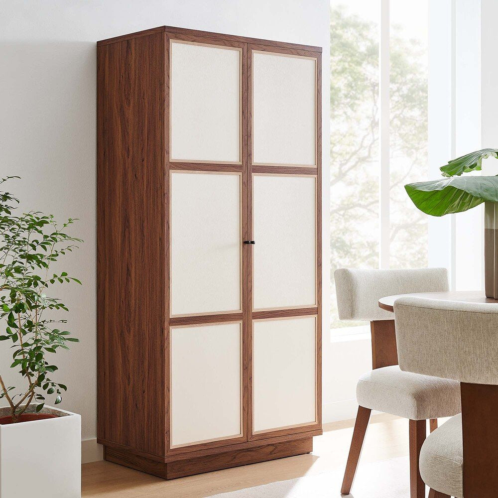 MOD-7156-WAL Capri 70" Tall Wood Grain Storage Cabinet by Modway