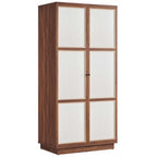 Modway MOD-7156-WAL Capri 70" Tall Wood Grain Storage Cabinet Walnut