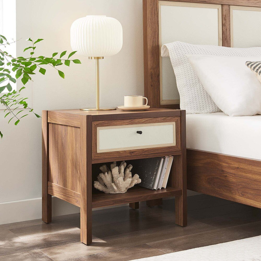 MOD-7118-WAL Capri Wood Grain Nightstand by Modway