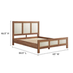 MOD-7119-WAL Capri Wood Grain Queen Platform Bed by Modway