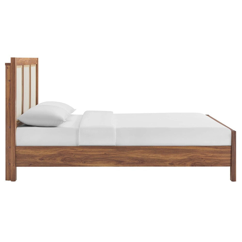 MOD-7119-WAL Capri Wood Grain Queen Platform Bed by Modway