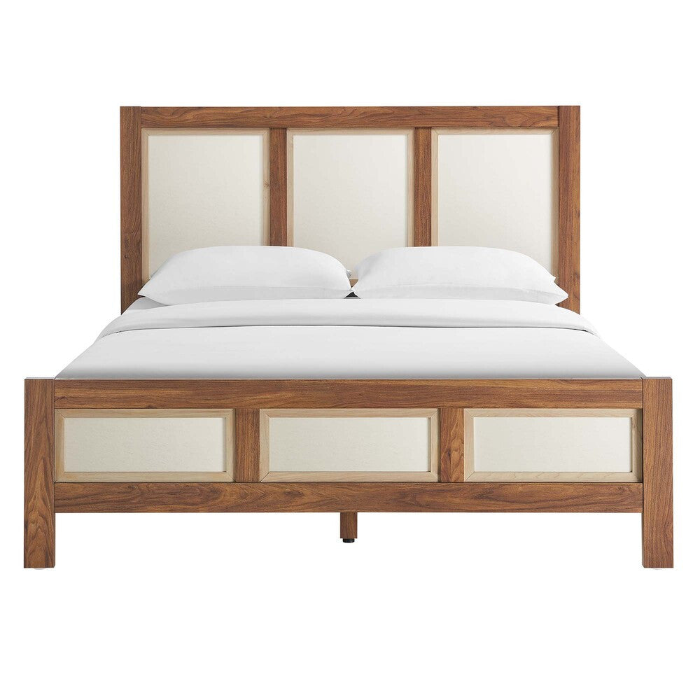 MOD-7119-WAL Capri Wood Grain Queen Platform Bed by Modway