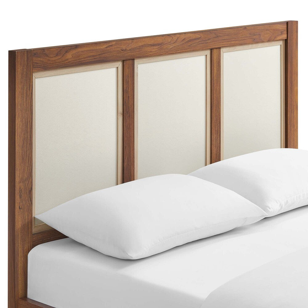 MOD-7119-WAL Capri Wood Grain Queen Platform Bed by Modway