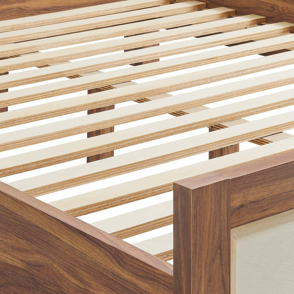 MOD-7119-WAL Capri Wood Grain Queen Platform Bed by Modway
