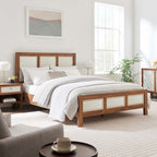 MOD-7119-WAL Capri Wood Grain Queen Platform Bed by Modway
