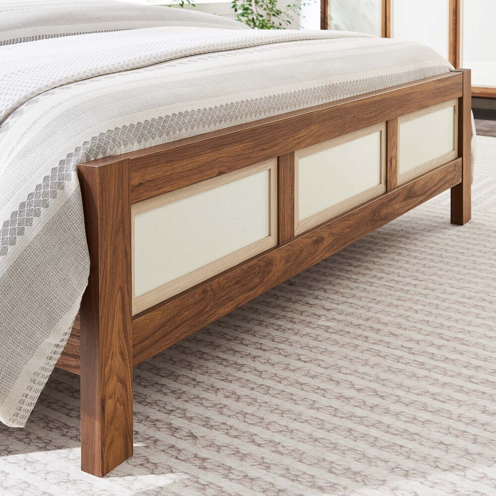 MOD-7119-WAL Capri Wood Grain Queen Platform Bed by Modway