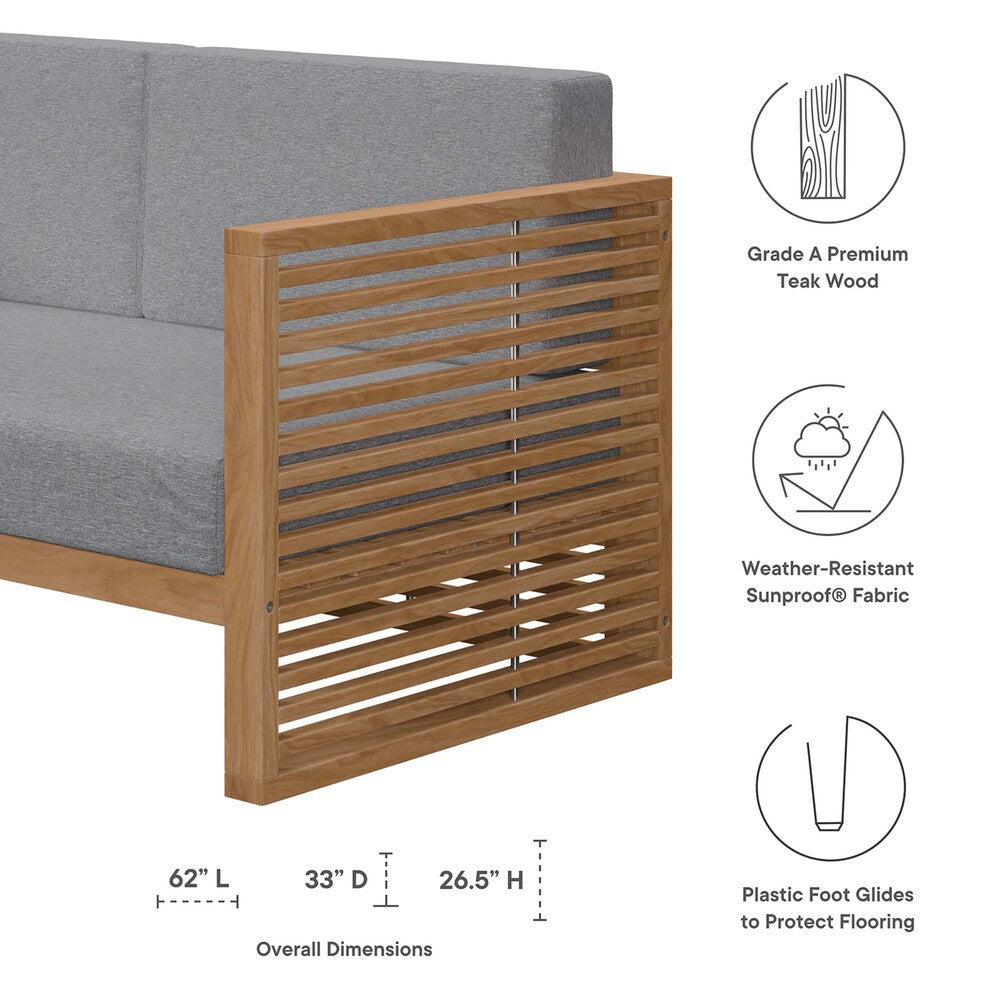 EEI-5837 Carlsbad 3-Piece Teak Wood Outdoor Patio Set by Modway