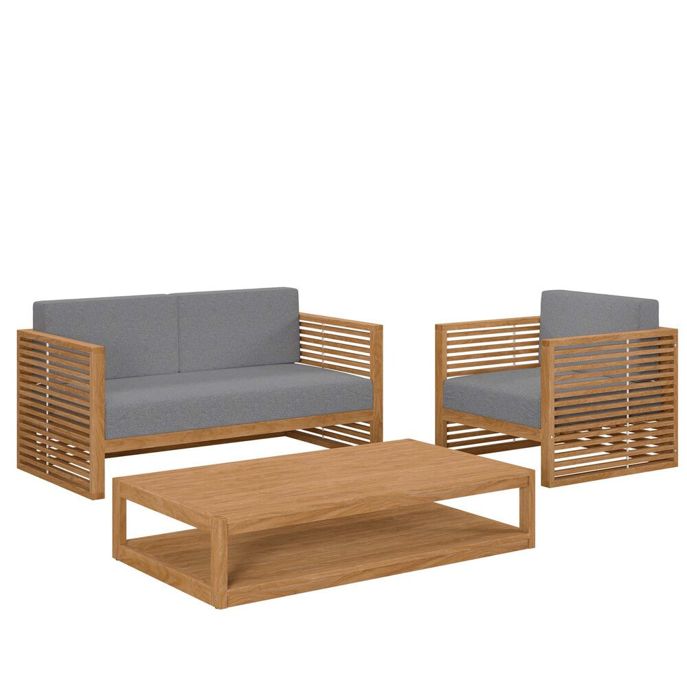 EEI-5837 Carlsbad 3-Piece Teak Wood Outdoor Patio Set by Modway