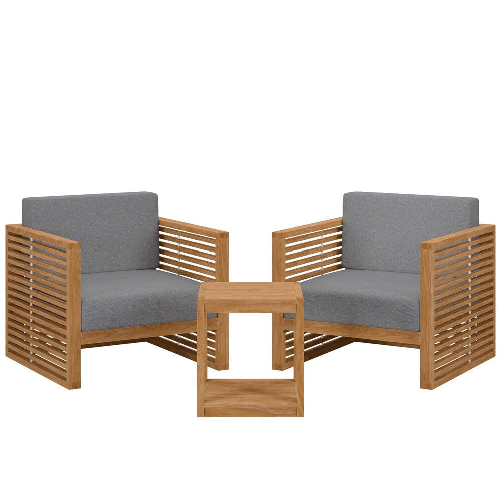 EEI-5838 Carlsbad 3-Piece Teak Wood Outdoor Patio Set by Modway