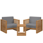 EEI-5838 Carlsbad 3-Piece Teak Wood Outdoor Patio Set by Modway