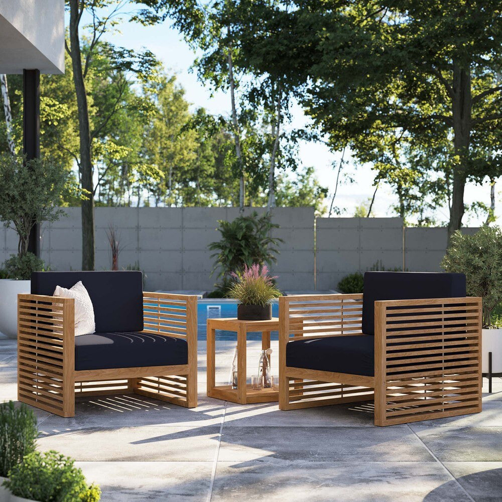 EEI-5838 Carlsbad 3-Piece Teak Wood Outdoor Patio Set by Modway