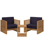 EEI-5838 Carlsbad 3-Piece Teak Wood Outdoor Patio Set by Modway