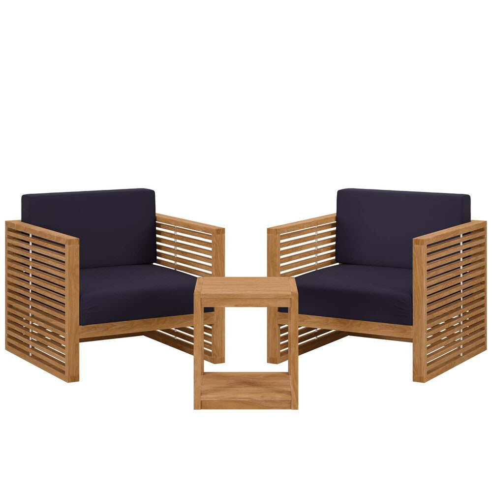 EEI-5838 Carlsbad 3-Piece Teak Wood Outdoor Patio Set by Modway