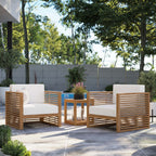 EEI-5838 Carlsbad 3-Piece Teak Wood Outdoor Patio Set by Modway