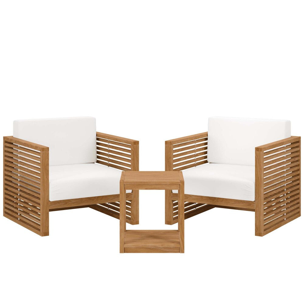 EEI-5838 Carlsbad 3-Piece Teak Wood Outdoor Patio Set by Modway