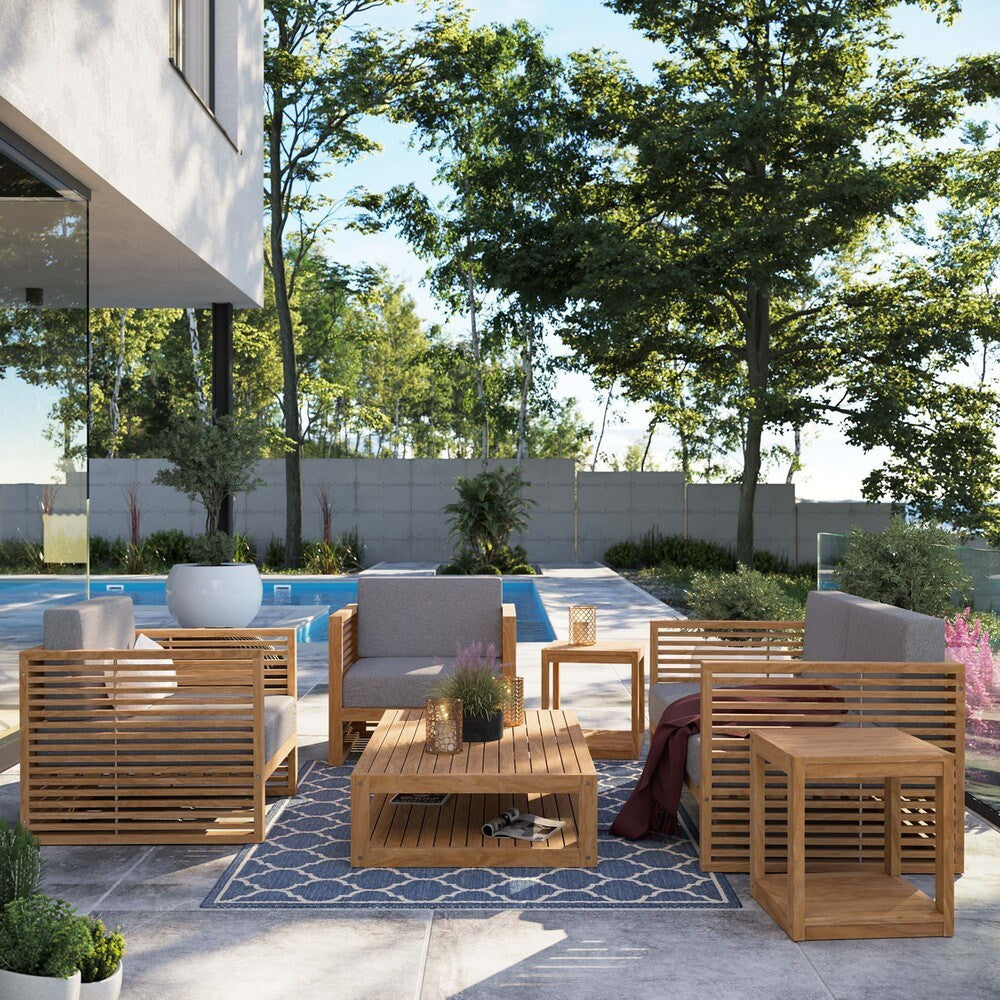 EEI-5836 Carlsbad 6-Piece Teak Wood Outdoor Patio Set by Modway
