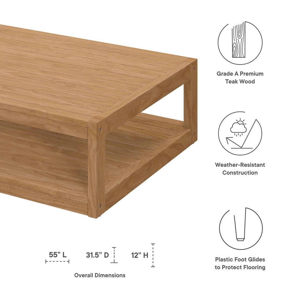 EEI-5836 Carlsbad 6-Piece Teak Wood Outdoor Patio Set by Modway