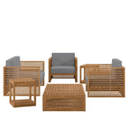 EEI-5836 Carlsbad 6-Piece Teak Wood Outdoor Patio Set by Modway