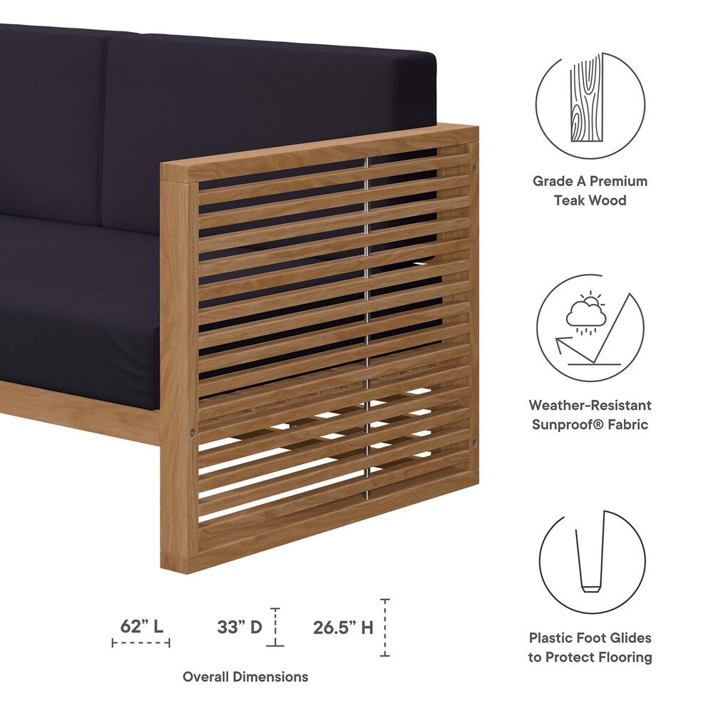 EEI-5836 Carlsbad 6-Piece Teak Wood Outdoor Patio Set by Modway