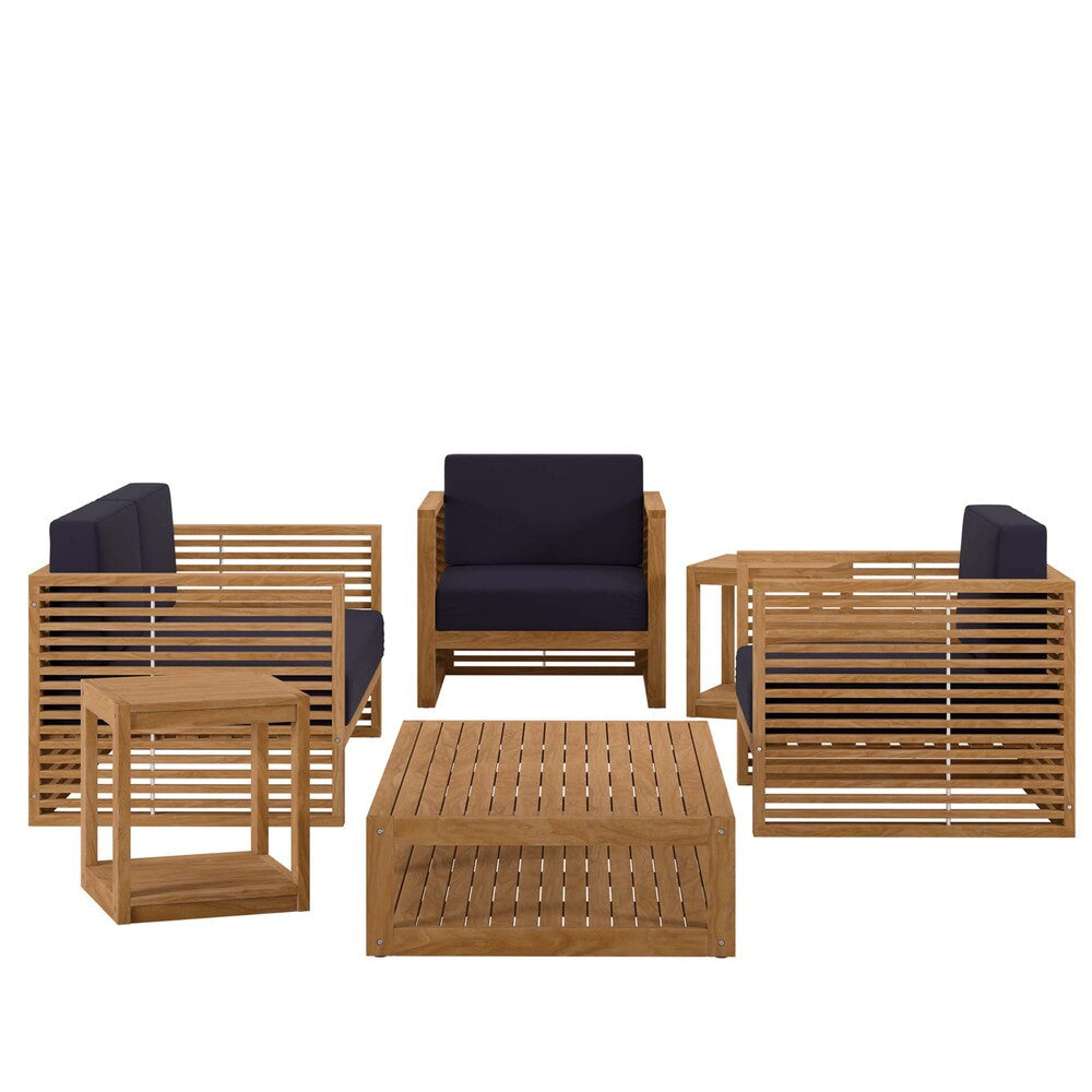 EEI-5836 Carlsbad 6-Piece Teak Wood Outdoor Patio Set by Modway